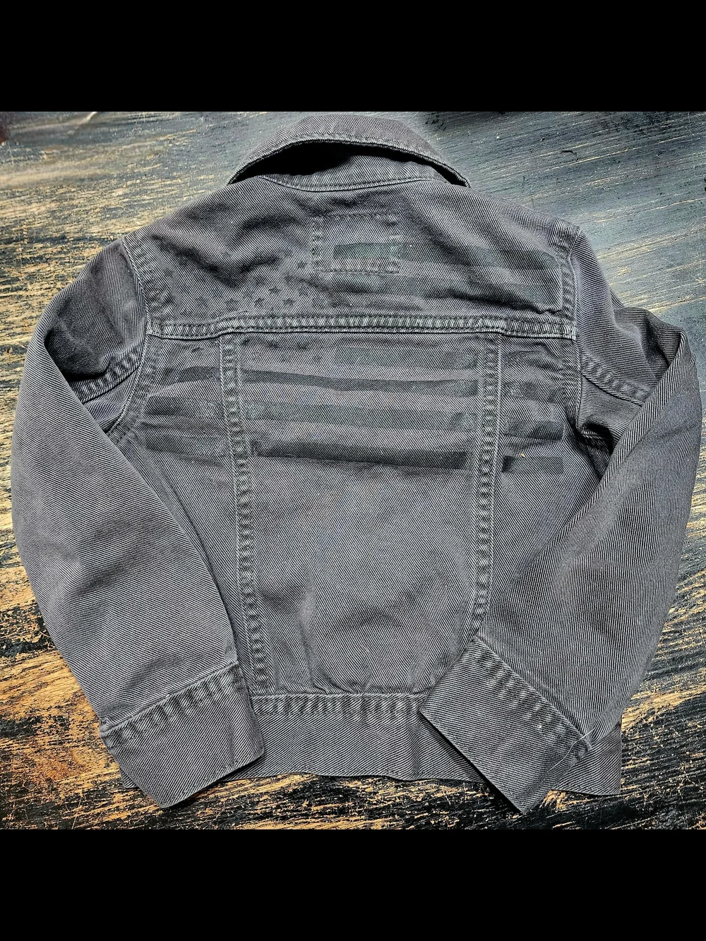 Ralph Lauren Polo Charcoal Denim Jacket with Tonal American Flag
